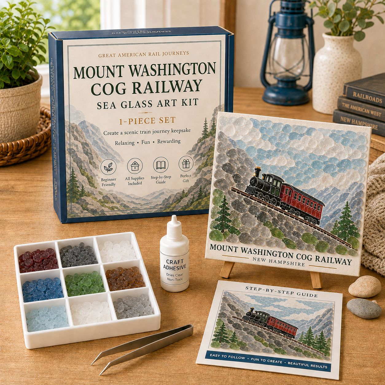 🚂 Great American Rail Journeys Sea Glass Art Kit