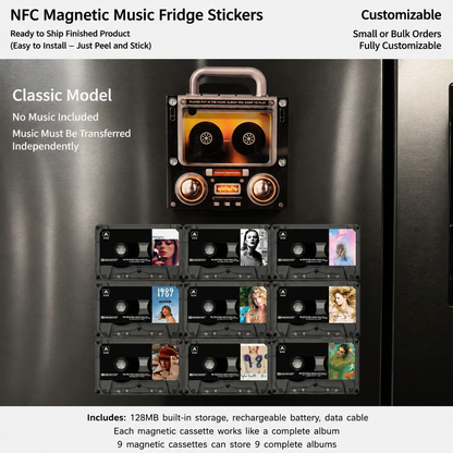 ⏳Last Chance to Save • Limited Inventory!🎵 Iconic Pop Star NFC Fridge Magnet Music Player | Retro Vinyl Style Decor