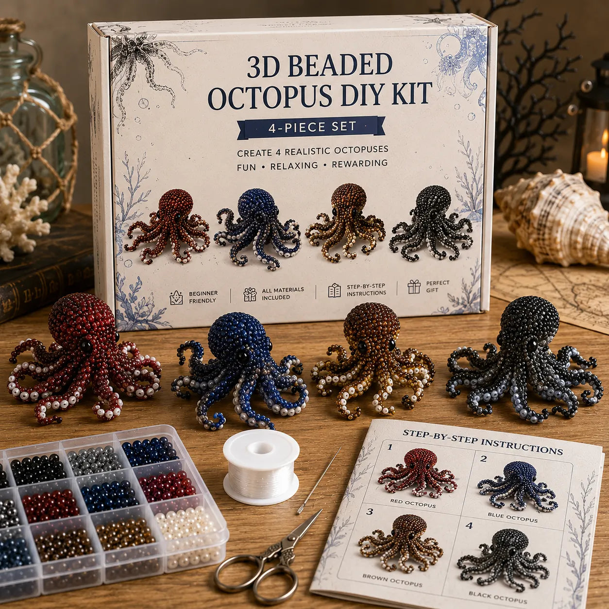 3D Beaded Animal DIY Kit Collection