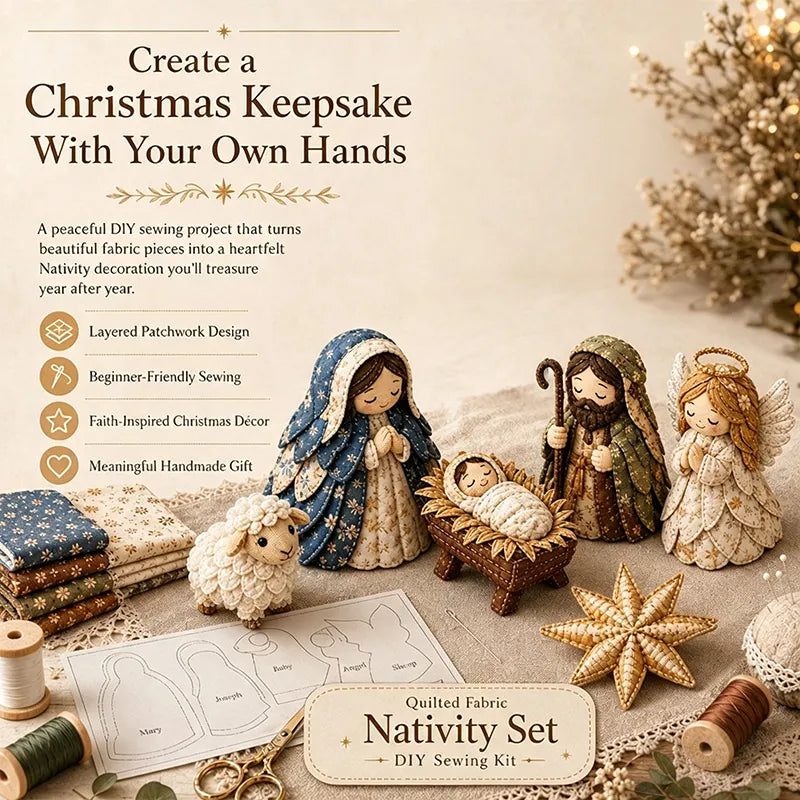 ✨DIY Patchwork Nativity Scene Sewing Kit