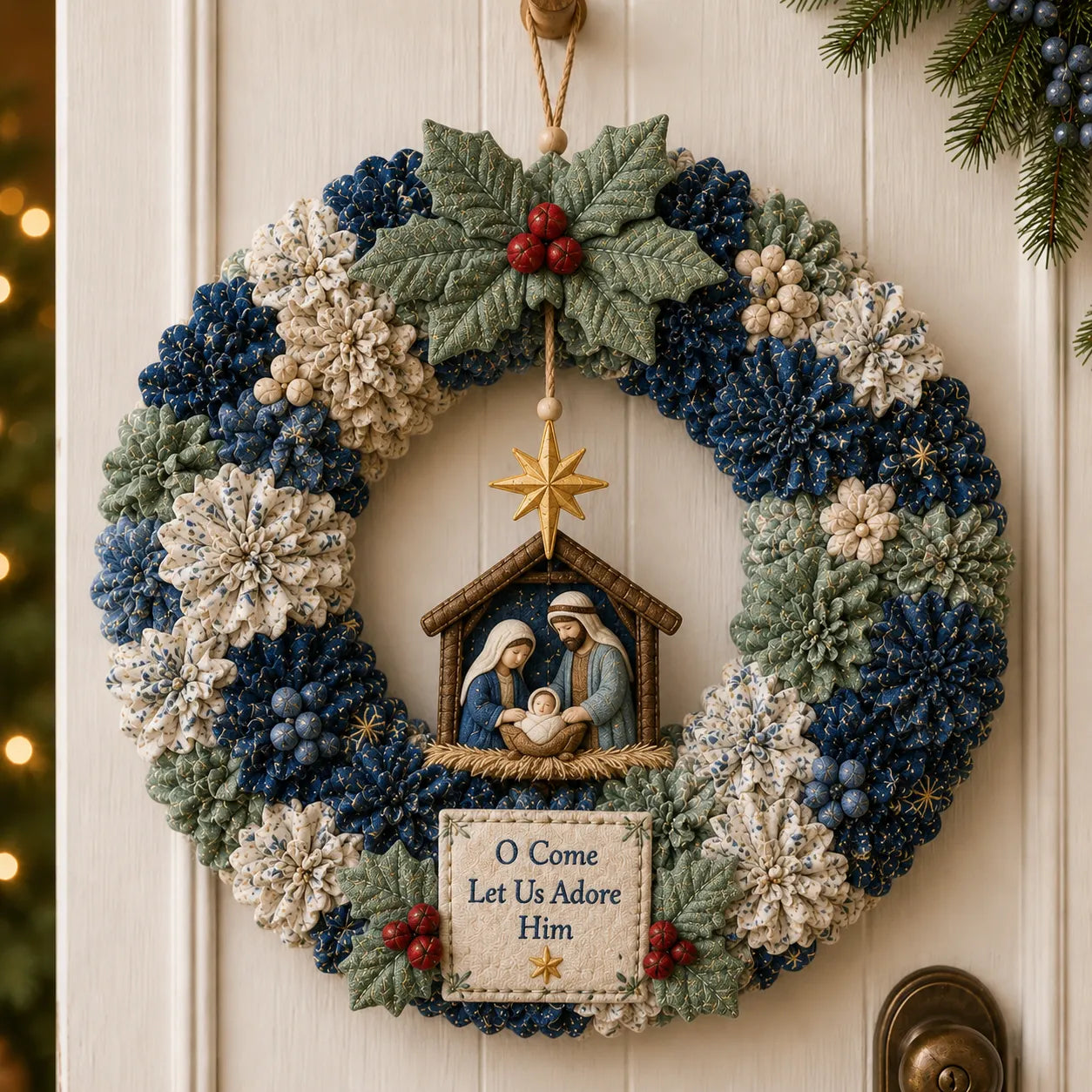 🎄3D Fabric Poke Wreath DIY Kit