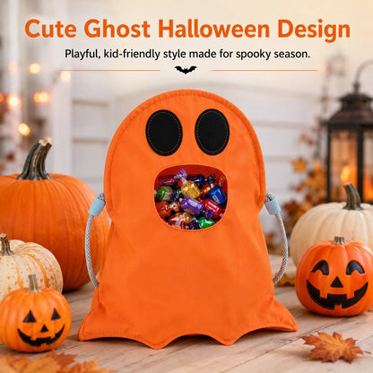 👻 Hands-Free “Feed the Ghost” Halloween Treat Bag for Kids  🎃🍬