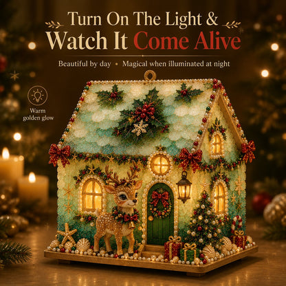 🏡DIY Glowing Coastal Glass-Style Christmas Cottage Kit Collection 💕