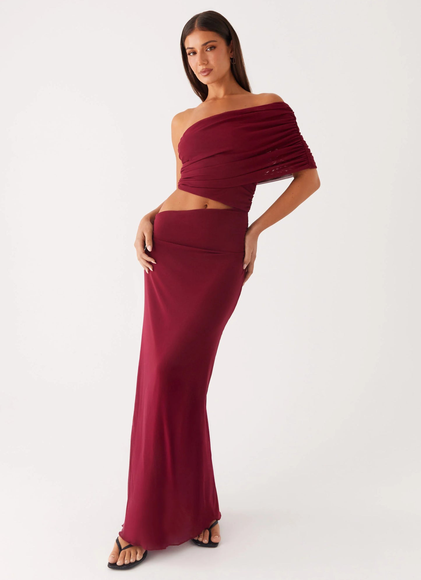 Gillian Maxi Dress - Maroon
