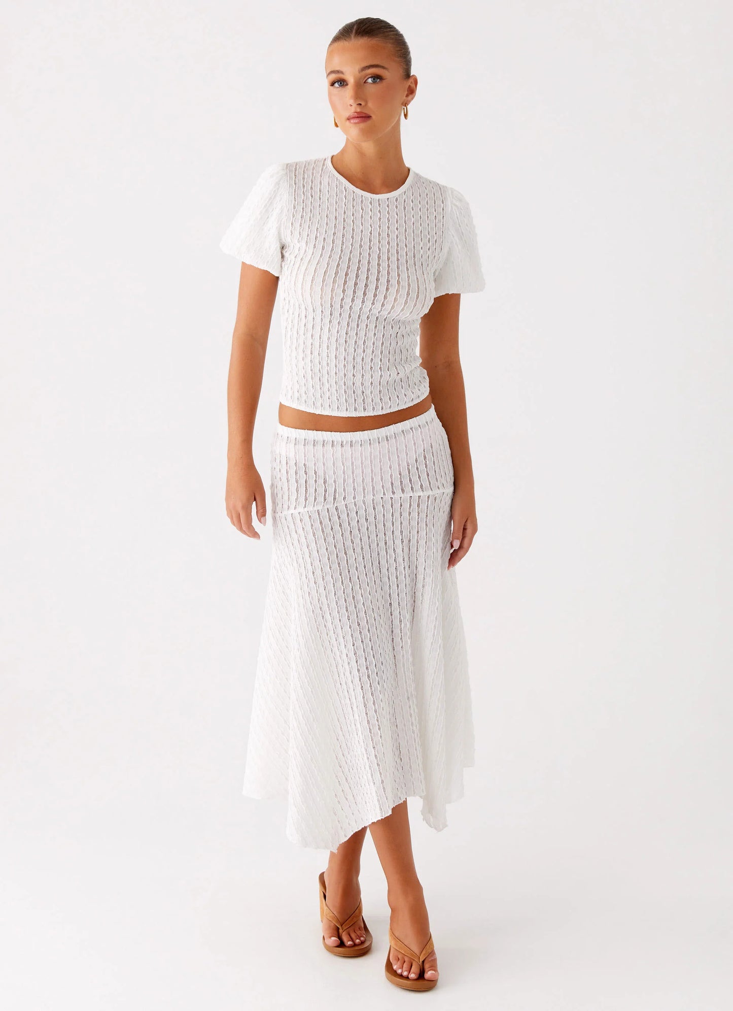 Katta Midi Skirt - Ivory