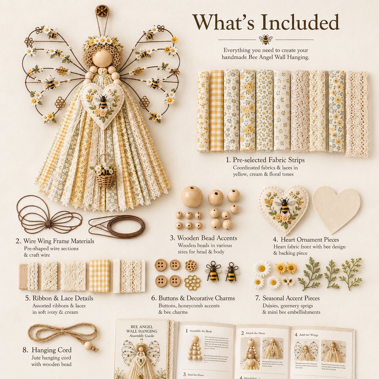🌸Angel Fabric Hanging DIY Kit