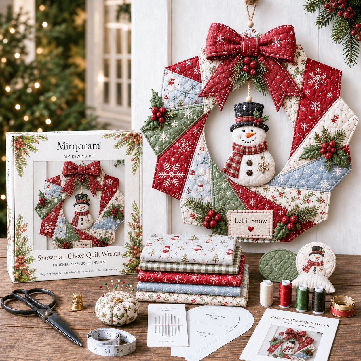 🎄Christmas Fabric Wreath DIY Kit – A Keepsake You’ll Hang with Pride Year After Year💫