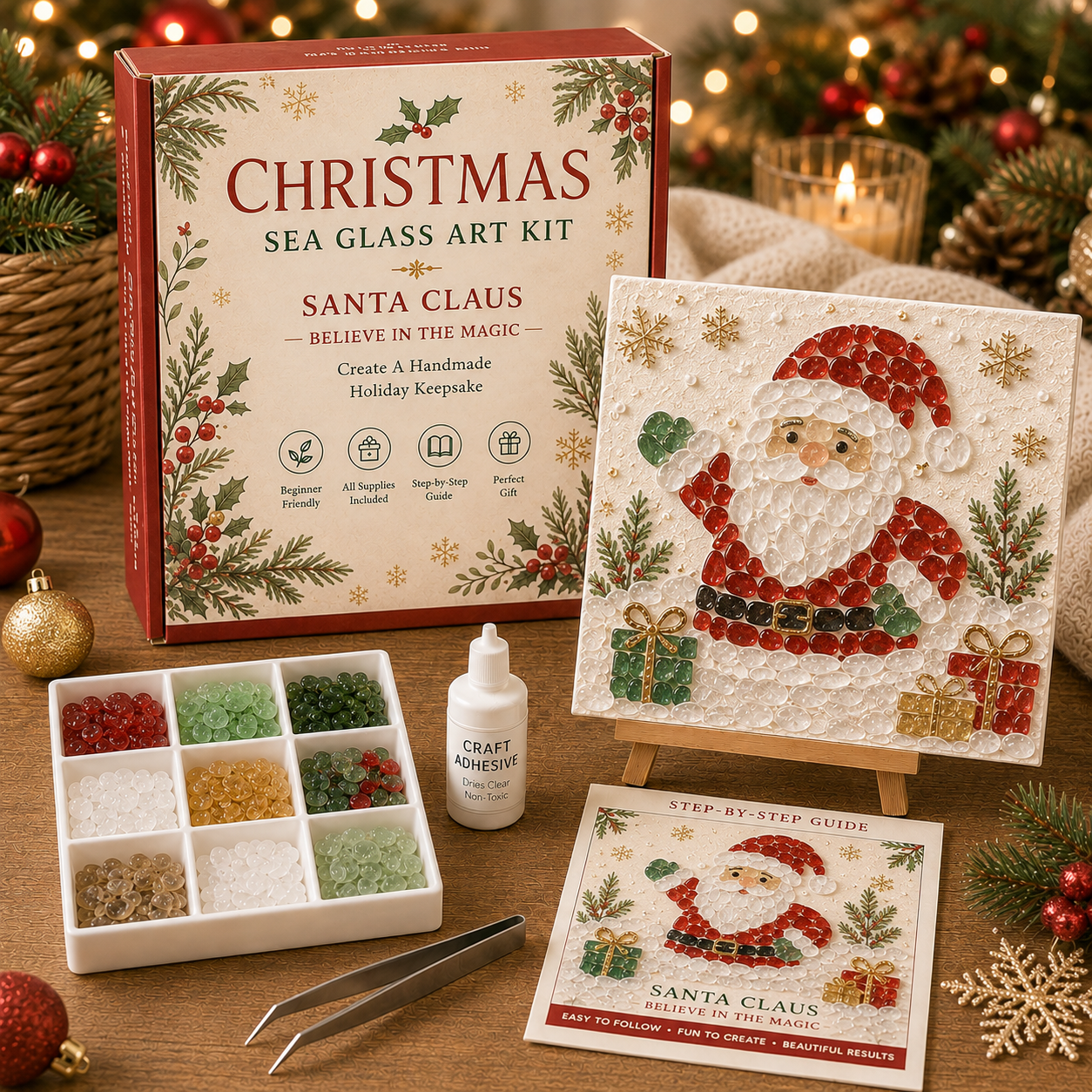 Christmas Sea Glass Art Kit Collection 🎄✨