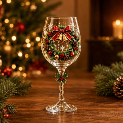 🎄Christmas stemware with a festive motif