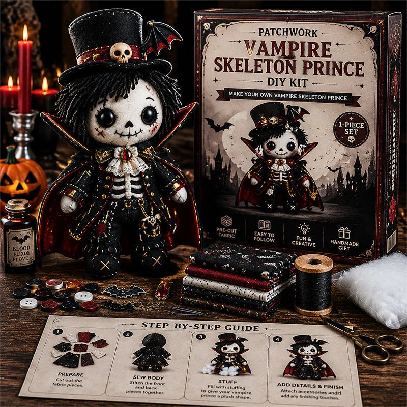 Patchwork Skeleton Witch Girl DIY Kit