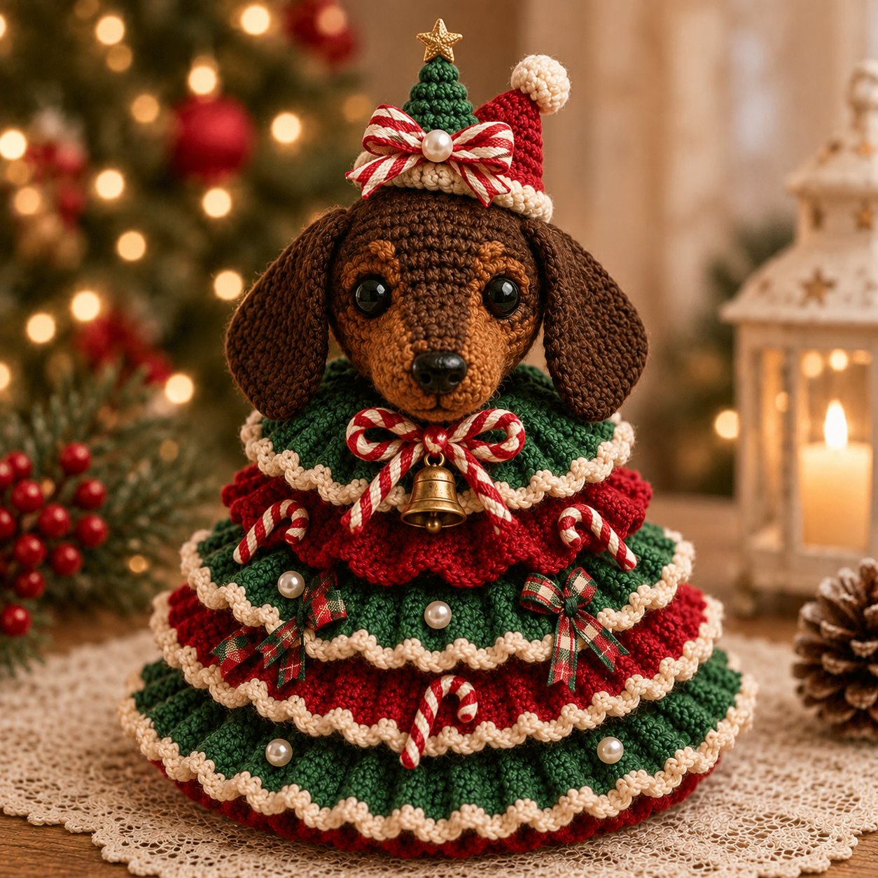 🎄Crochet Animal Christmas Tree DIY Kit – Stitch a Little Christmas Magic