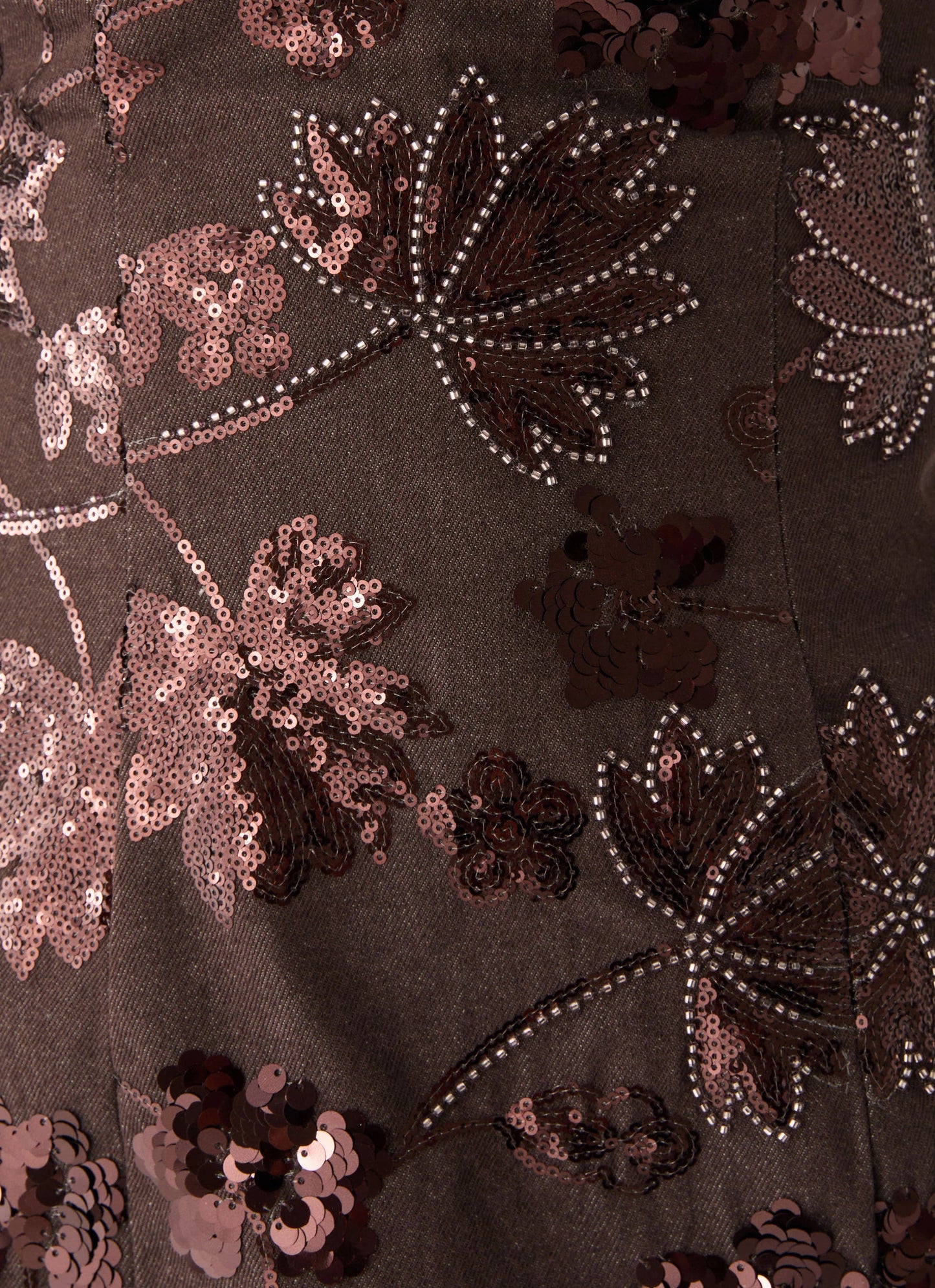 Akima Bustier Sequin Mini Dress - Chocolate