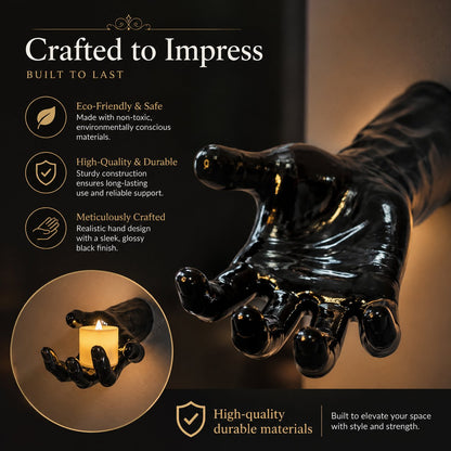 🖤 Wall Mounted Creepy Reaching Hands - Life-Sized Gothic Candle Holders