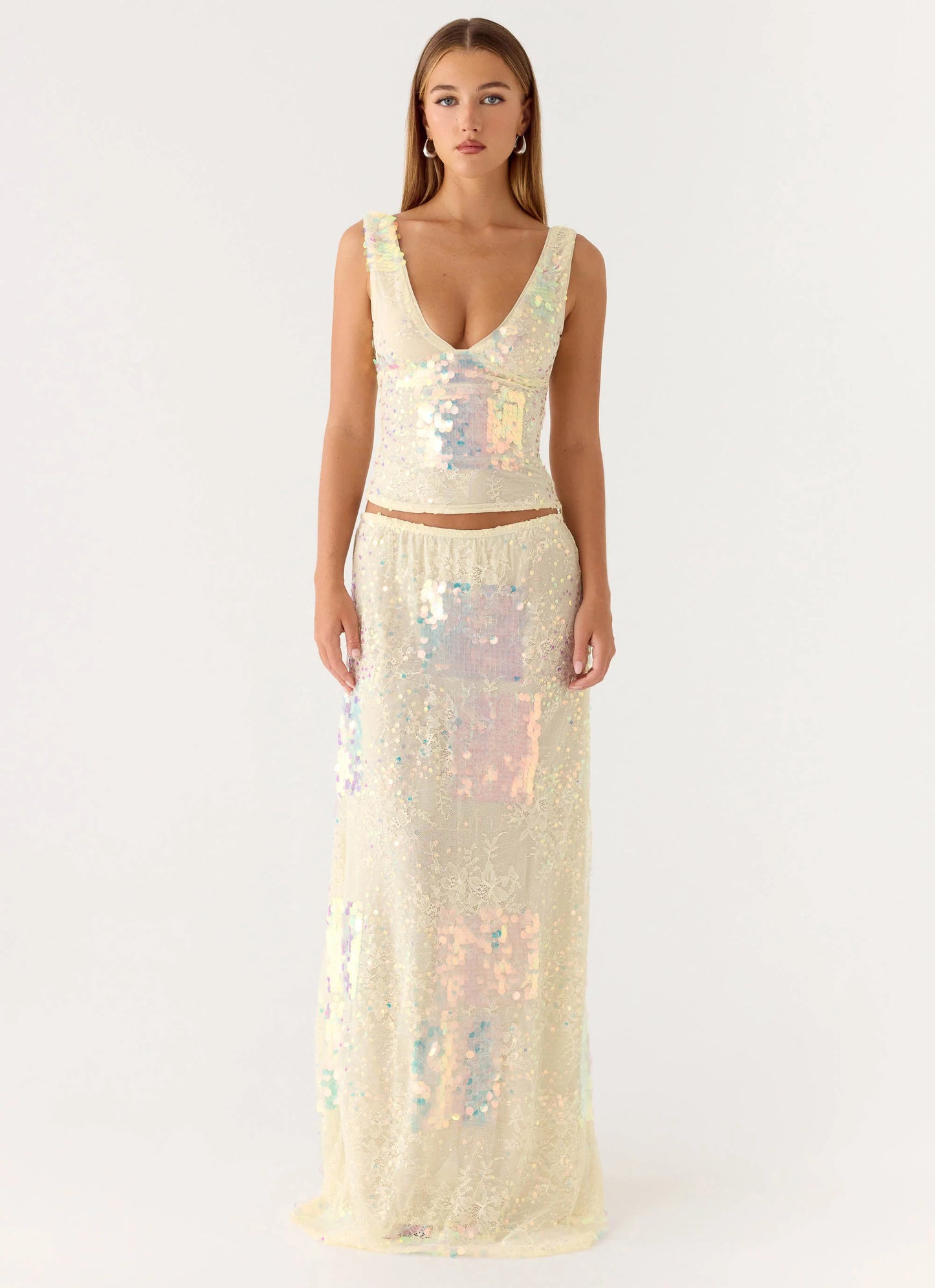 Erinah Sequin Top - Yellow