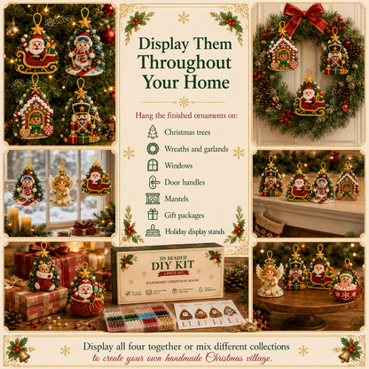 🔥Limited time 70% OFF -🎄 3D Beaded Christmas Tree Ornament DIY Kit (🧘Relaxing & Beginner-Friendly)