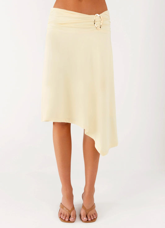 Brisa Midi Skirt - Butter