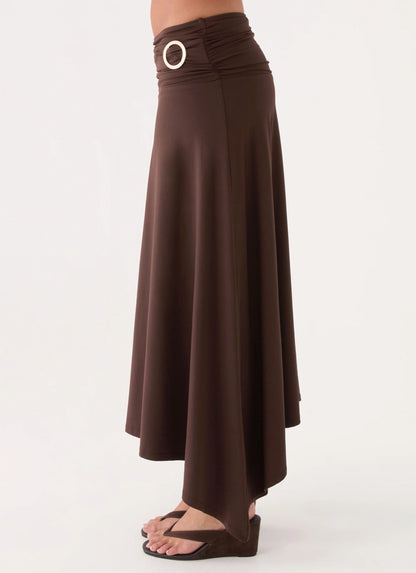 Automatic Midi Skirt - Rose Taupe