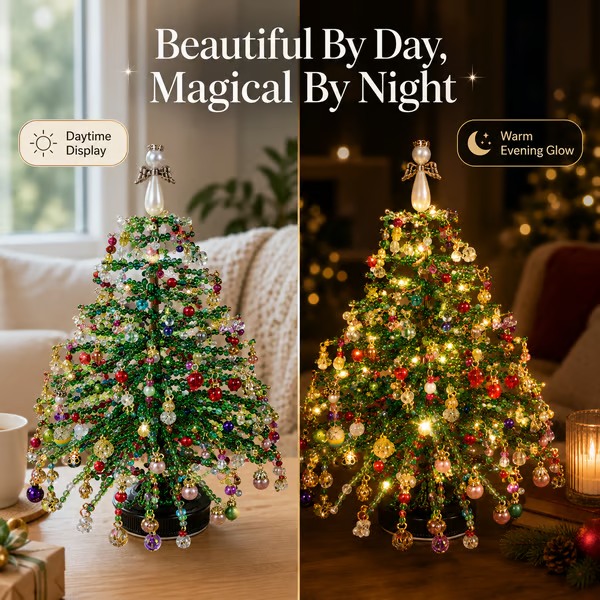 ✨Want unique holiday decor no one else has? Make your own Mini Beaded Christmas Tree🎄