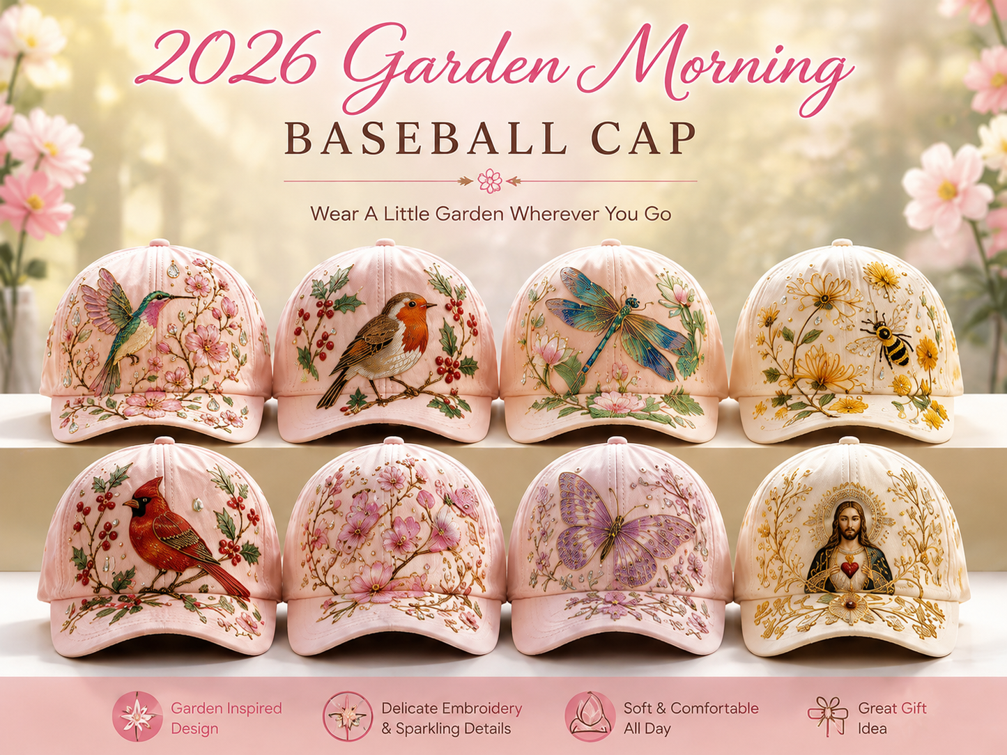 💝 Buy 2, Get 1 FREE🌸2026 Garden Morning Baseball Cap 🌸