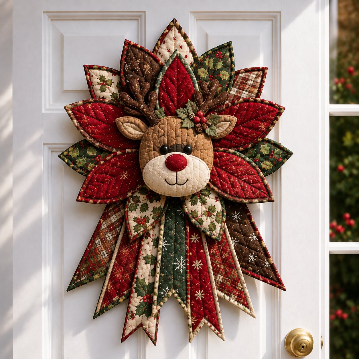🎉🎄 Festive Quilted Christmas Door Hanging DIY Sewing Kit