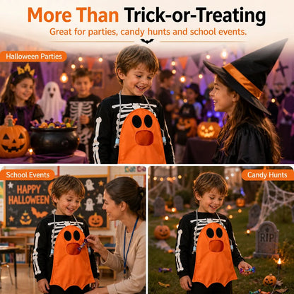 👻 Hands-Free “Feed the Ghost” Halloween Treat Bag for Kids  🎃🍬