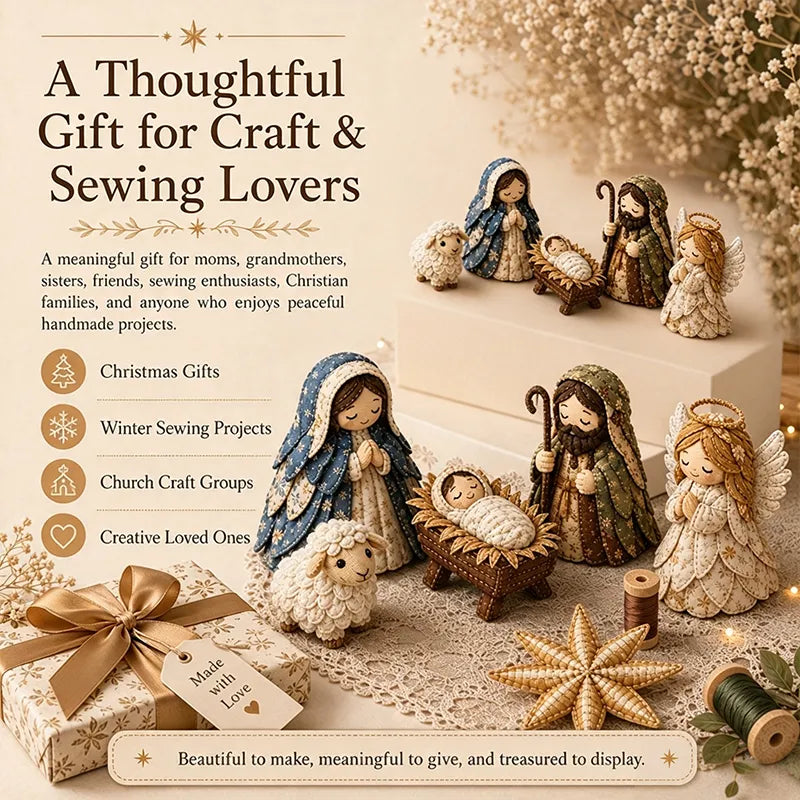 ✨DIY Patchwork Nativity Scene Sewing Kit