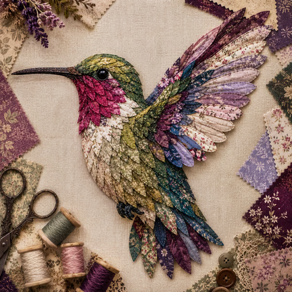 ✨3D Patchwork Bird DIY Craft Kit – Create a Layered Fabric Bird Worth Displaying