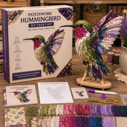 ✨3D Patchwork Bird DIY Craft Kit – Create a Layered Fabric Bird Worth Displaying