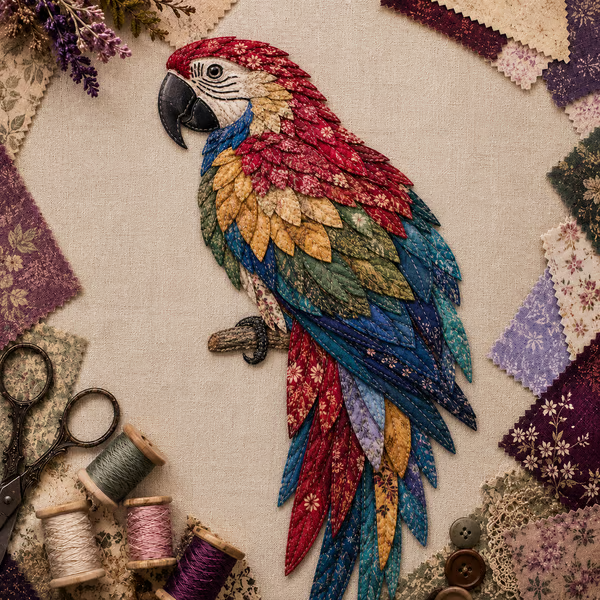 ✨3D Patchwork Bird DIY Craft Kit – Create a Layered Fabric Bird Worth Displaying