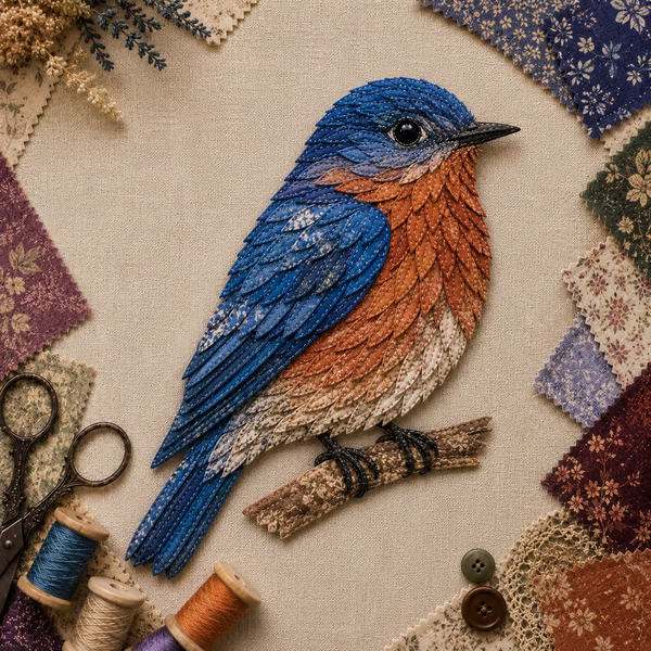 ✨3D Patchwork Bird DIY Craft Kit – Create a Layered Fabric Bird Worth Displaying