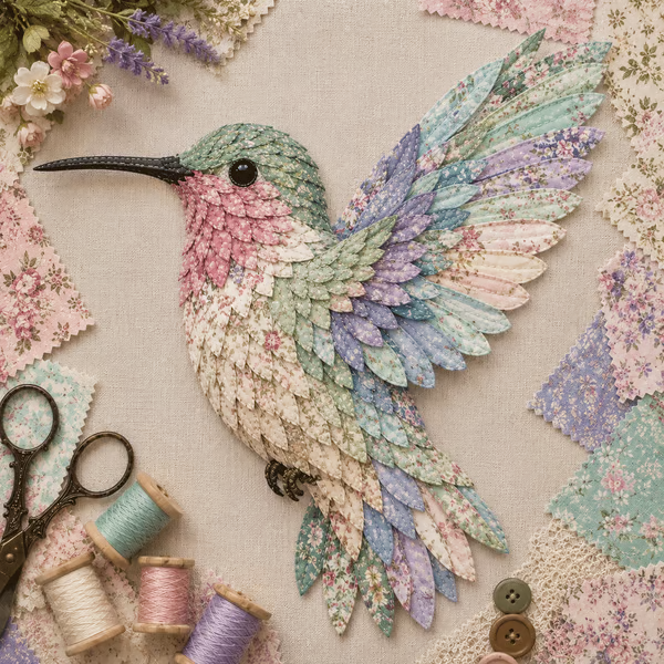 ✨3D Patchwork Bird DIY Craft Kit – Create a Layered Fabric Bird Worth Displaying