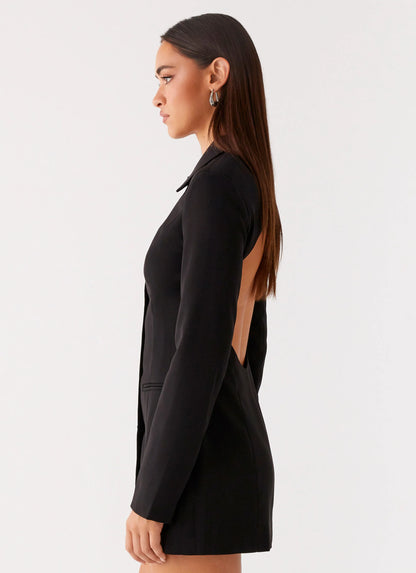 Memphis Blazer Mini Dress - Black