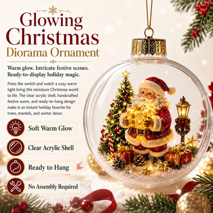 🎄Glowing Christmas Diorama Ornament – A Tiny Winter World in Your Hands