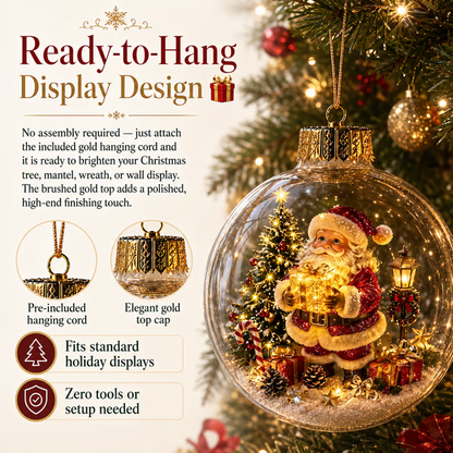 🎄Glowing Christmas Diorama Ornament – A Tiny Winter World in Your Hands