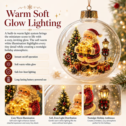 🎄Glowing Christmas Diorama Ornament – A Tiny Winter World in Your Hands