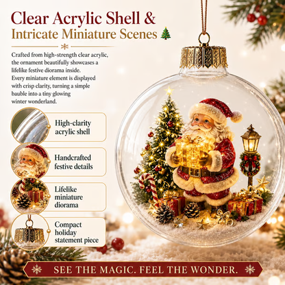 🎄Glowing Christmas Diorama Ornament – A Tiny Winter World in Your Hands