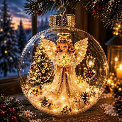 🎄Glowing Christmas Diorama Ornament – A Tiny Winter World in Your Hands