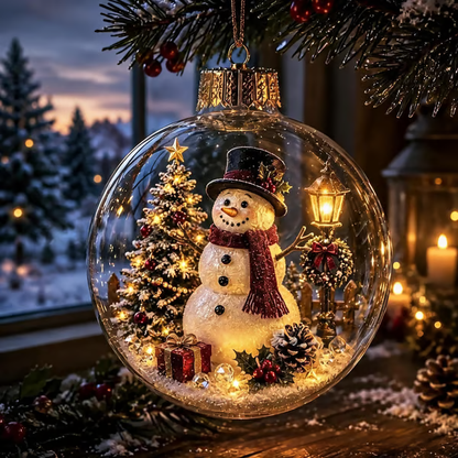 🎄Glowing Christmas Diorama Ornament – A Tiny Winter World in Your Hands
