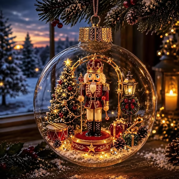 🎄Glowing Christmas Diorama Ornament – A Tiny Winter World in Your Hands