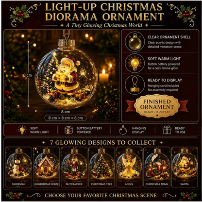 🎄Glowing Christmas Diorama Ornament – A Tiny Winter World in Your Hands