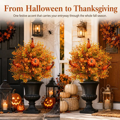 🔥 Last Day 49% OFF – Artificial Fall Pumpkin Tree Stakes