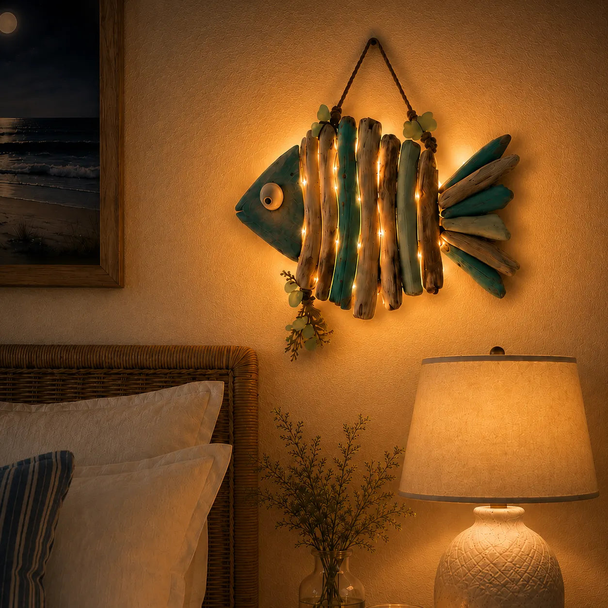🌊Lighted Coastal Fish Wall Decor