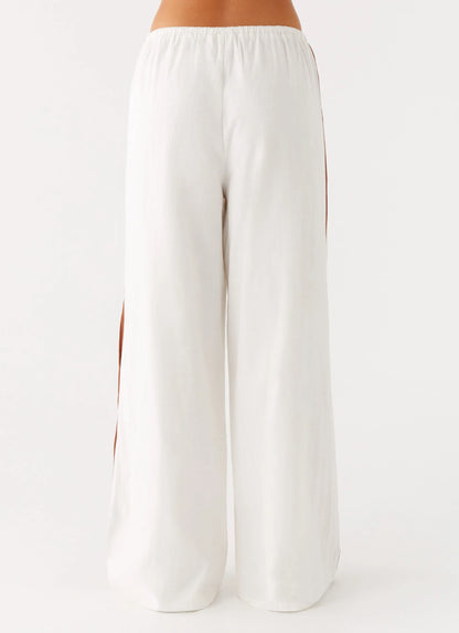 Dalida Linen Pants - Ivory