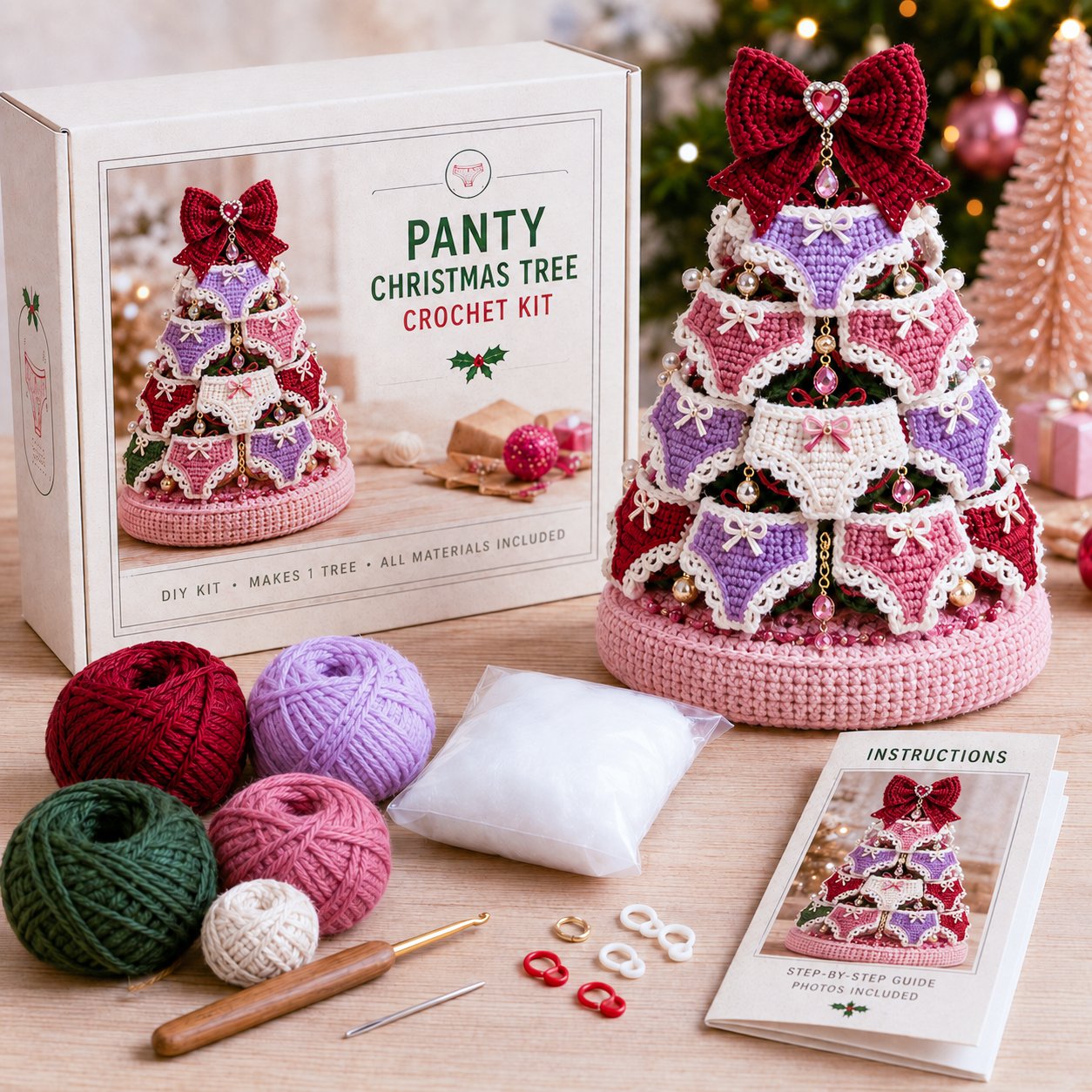 🎄 Cheeky Christmas Tree Crochet Kit