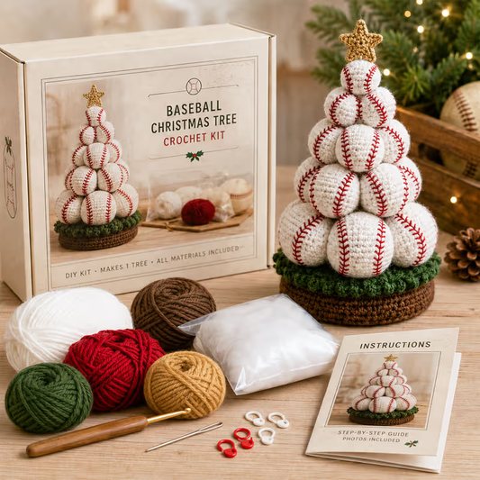 🎁🎄Sports Ball Christmas Tree Crochet Kit