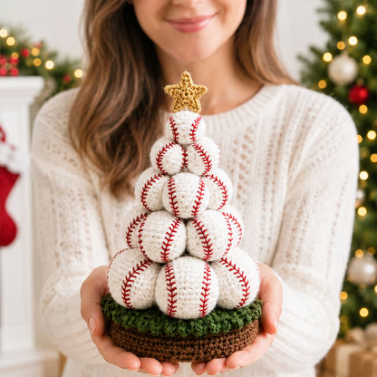 🎁🎄Sports Ball Christmas Tree Crochet Kit