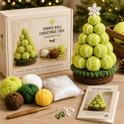 🎁🎄Sports Ball Christmas Tree Crochet Kit
