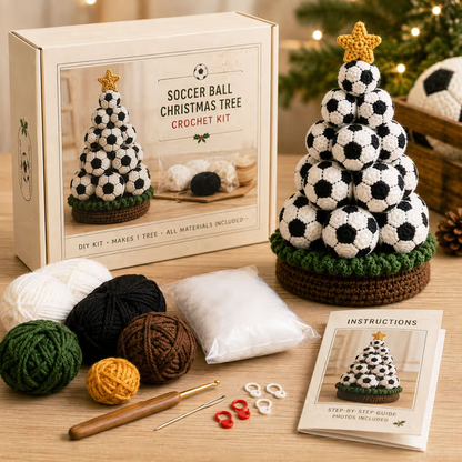 🎁🎄Sports Ball Christmas Tree Crochet Kit