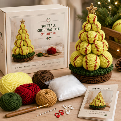 🎁🎄Sports Ball Christmas Tree Crochet Kit