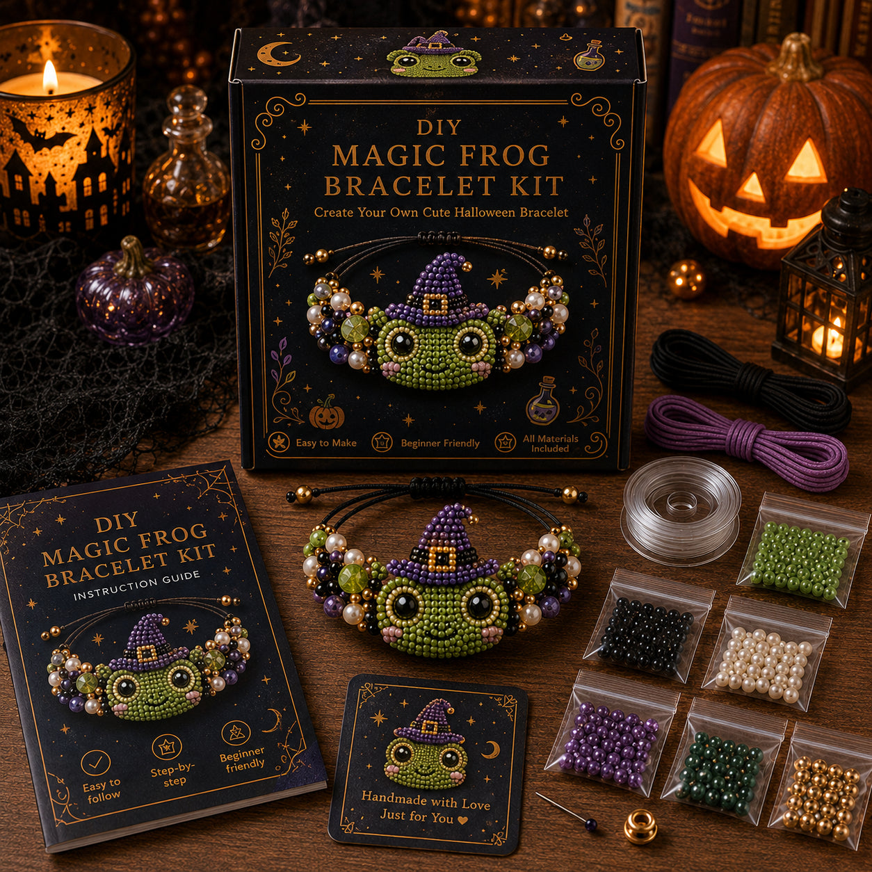🎃 DIY Halloween Beaded Bracelet Kit